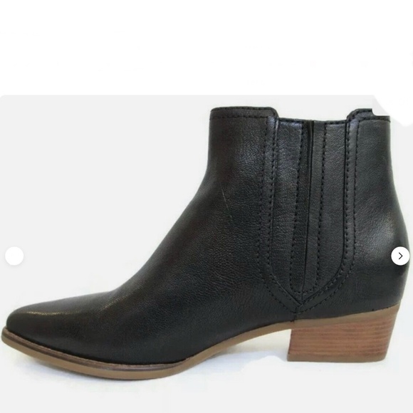 Cole Haan Women's Nella Booties (65mm)Block Heel Black Leather Ankle Boots 9 - Picture 3 of 13